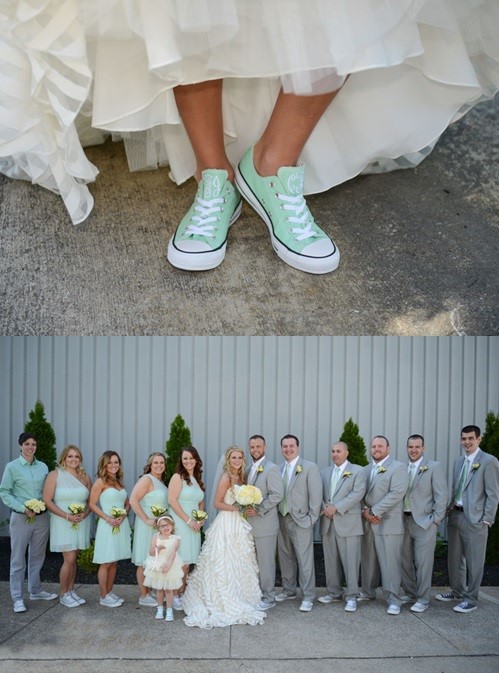 wedding dress with converse shoes
