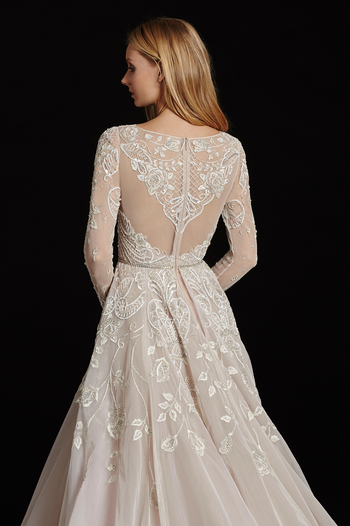 hayley paige bridal rococo beaded embroidered illusion bateau v neck tulle cathedral 6600_x3