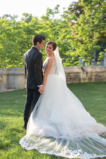 French Bustle Wedding Dress Chapel Train