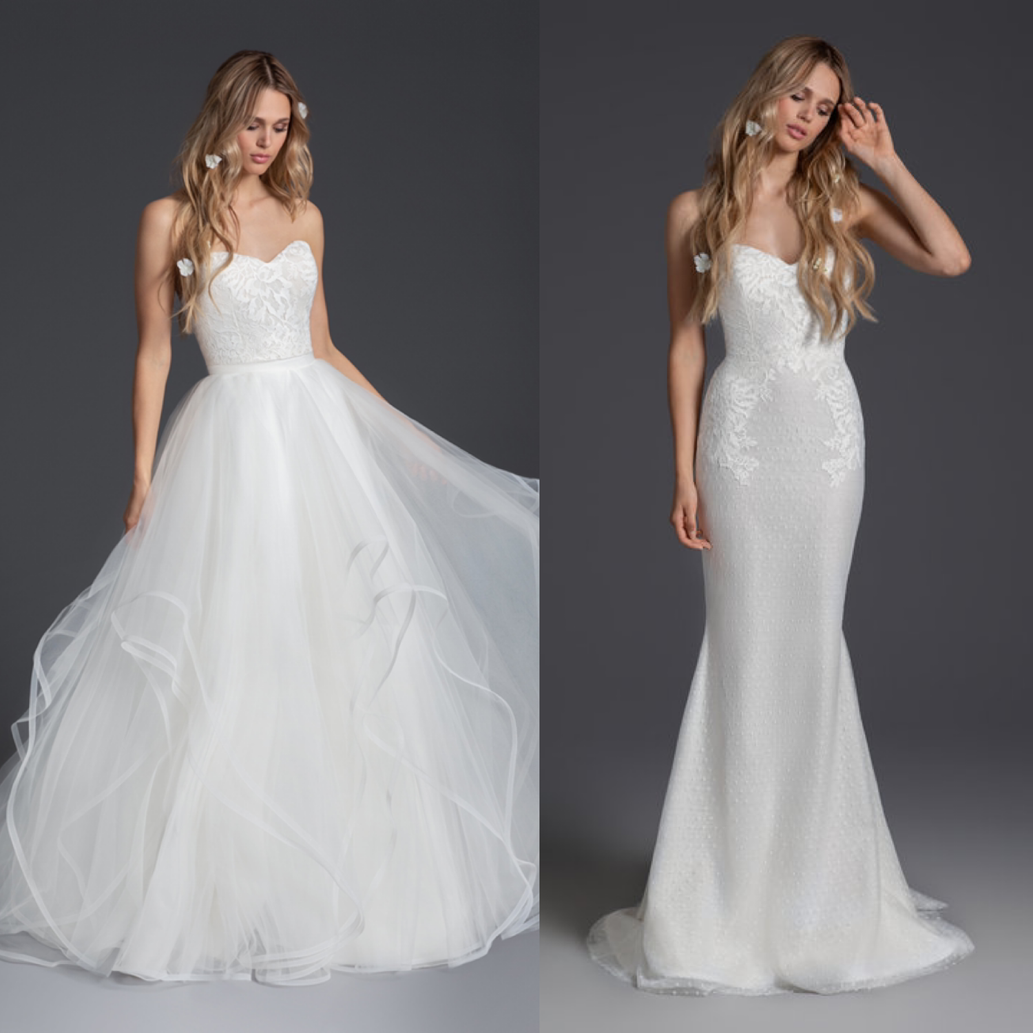 bridal dresses with detachable skirts
