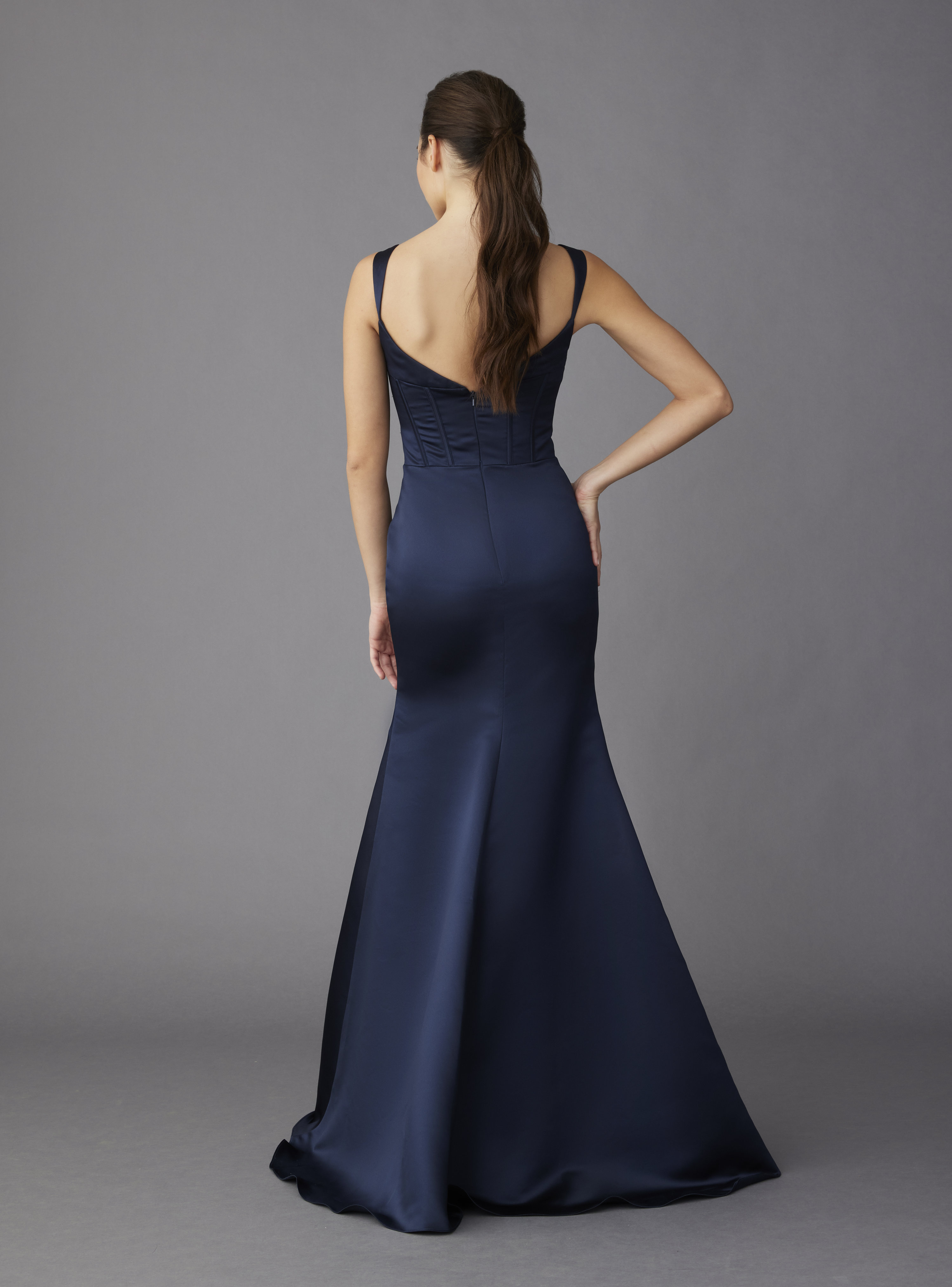 3433 Lazaro Noir Bridesmaid Dresses