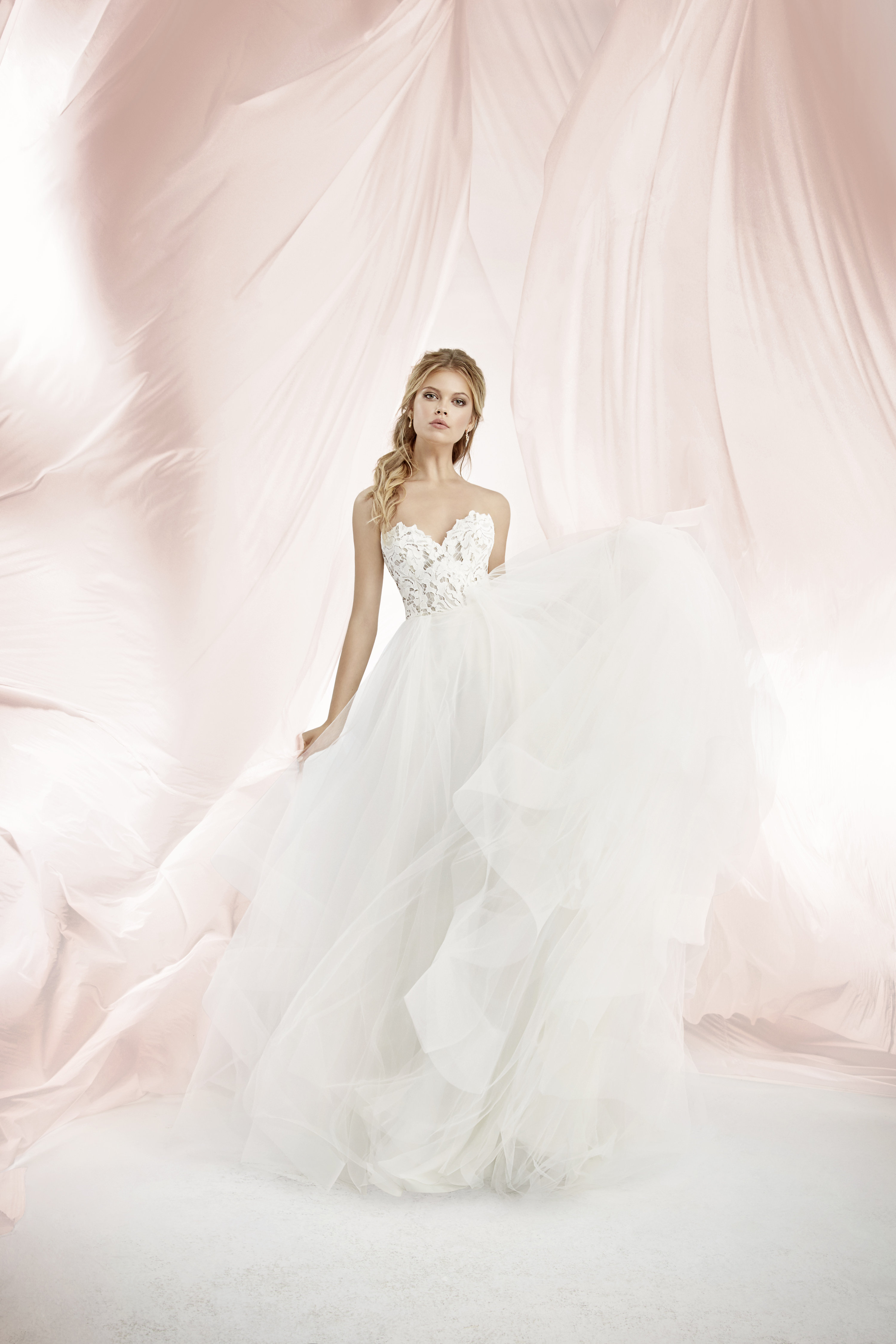 hayley paige strapless wedding dress