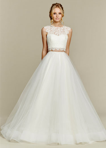 Hayley paige two on sale piece wedding dress