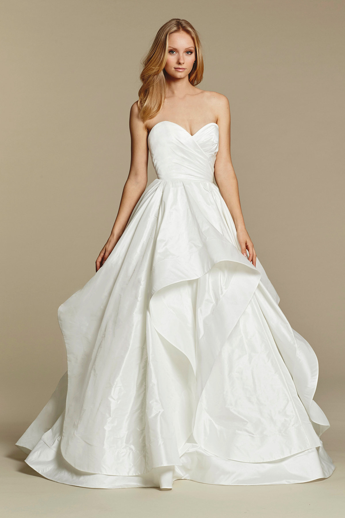 hayley paige strapless wedding dress