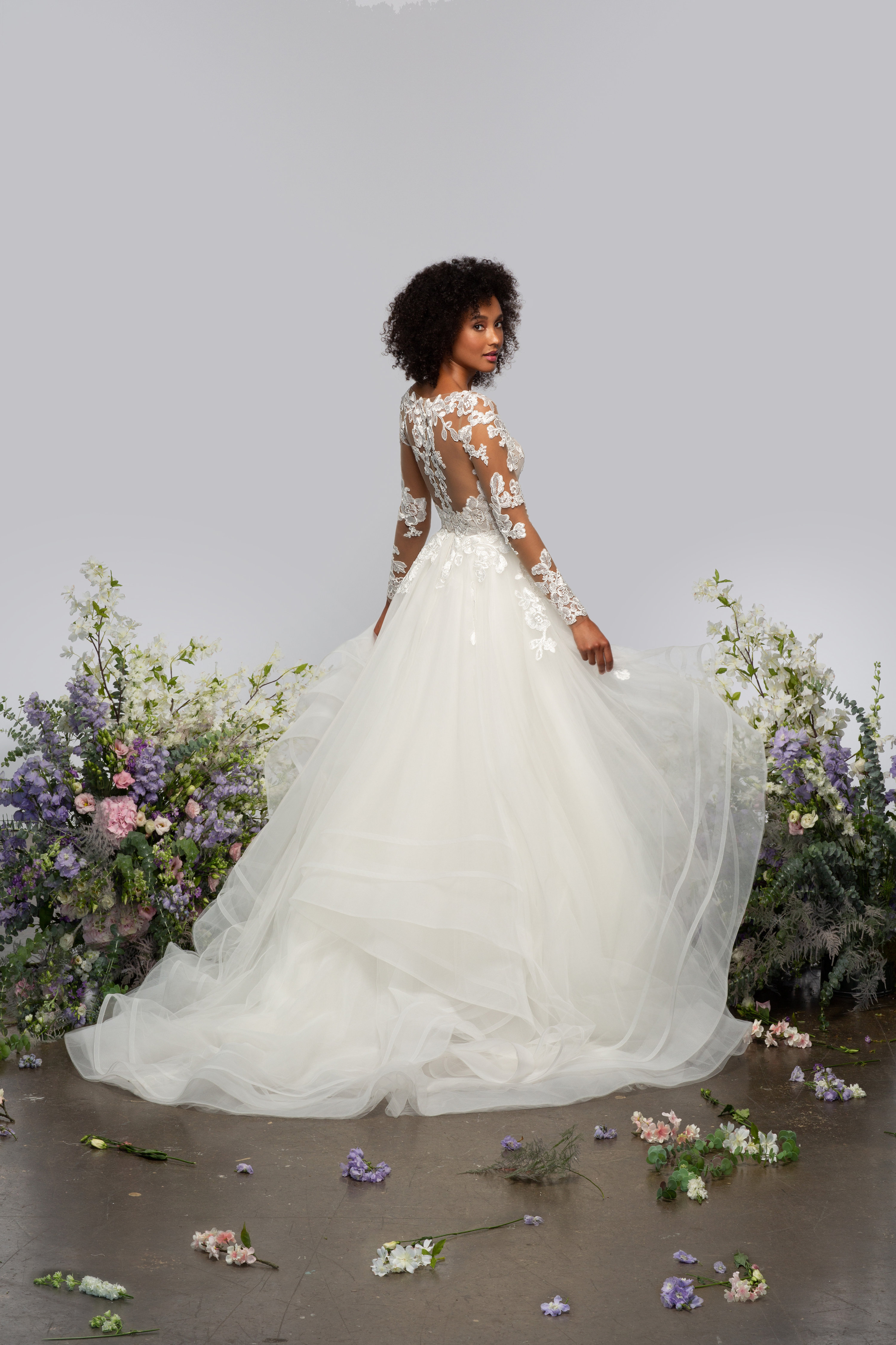 hayley paige floral wedding dress