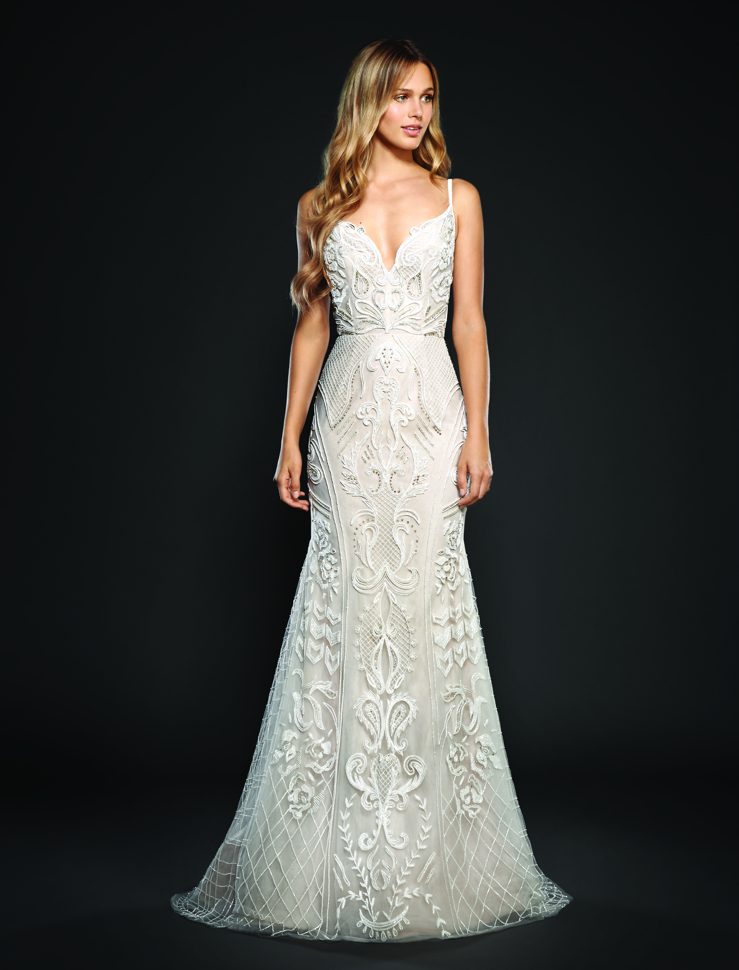 hayley paige fit and flare wedding dress