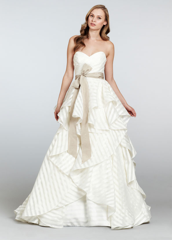 hayley paige strapless wedding dress