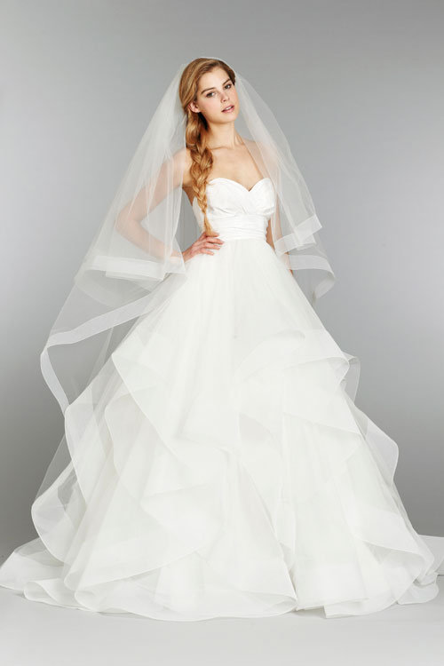 hayley paige strapless wedding dress