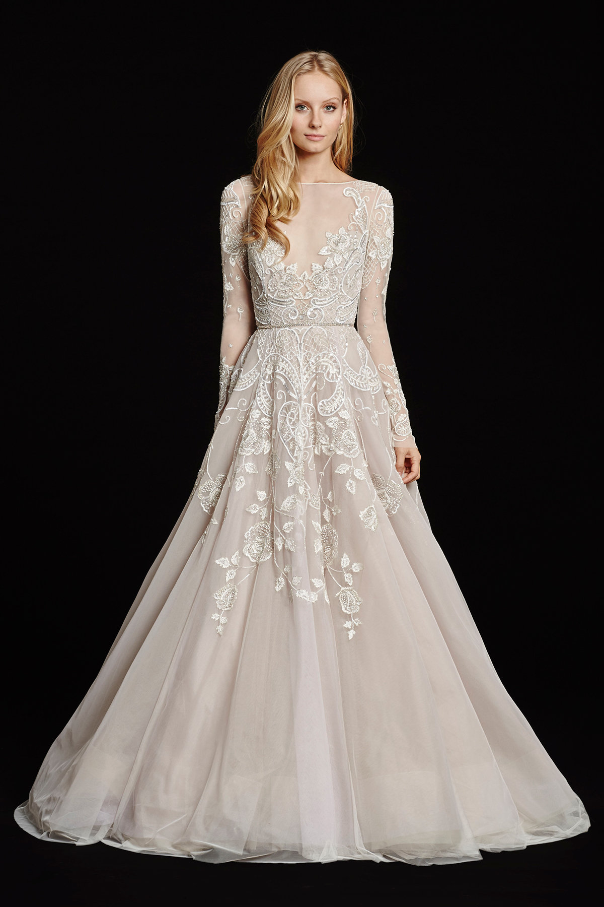 Hayley paige 2025 dress with sleeves