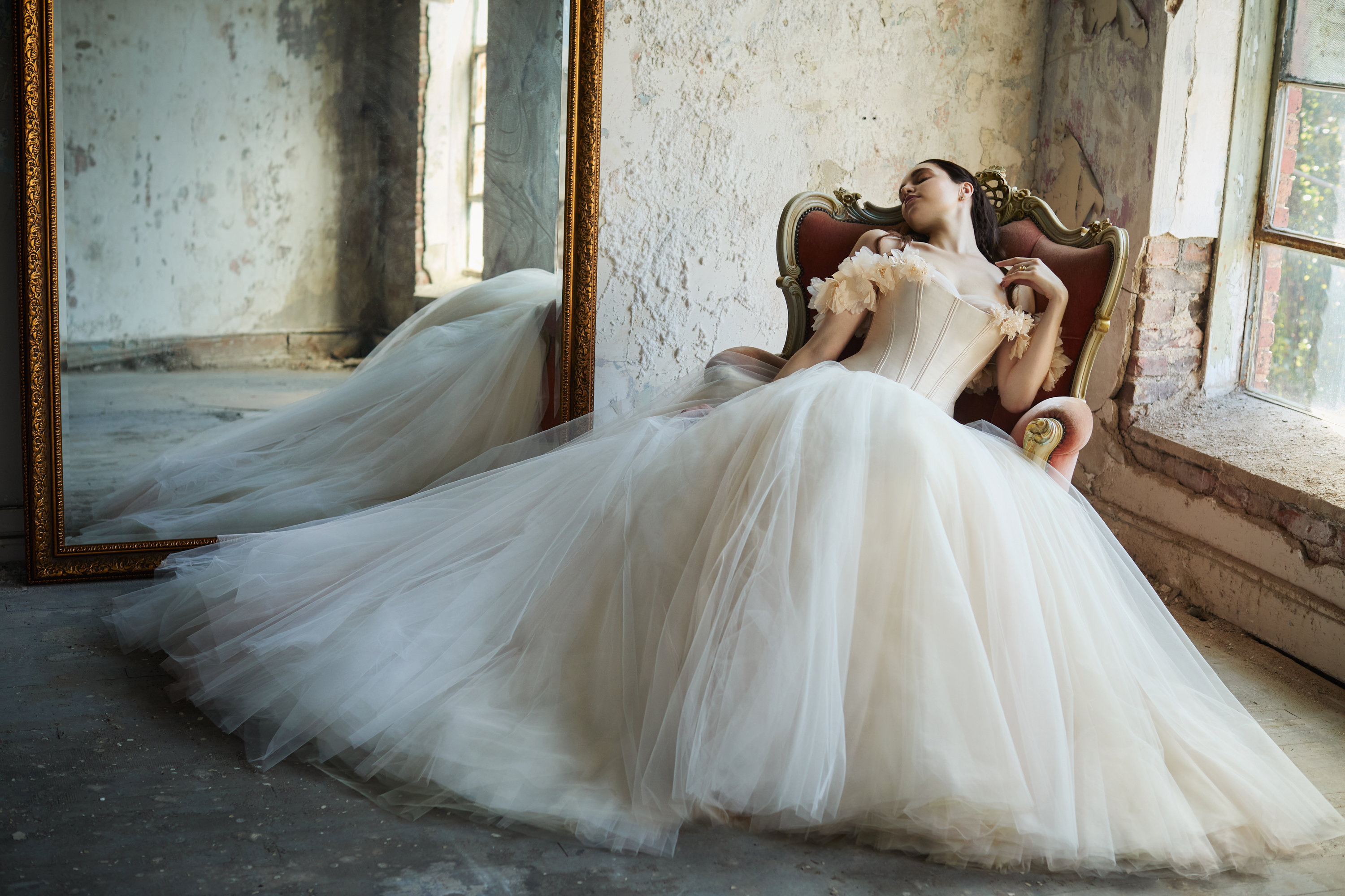 Lazaro Tulle Wedding Dress