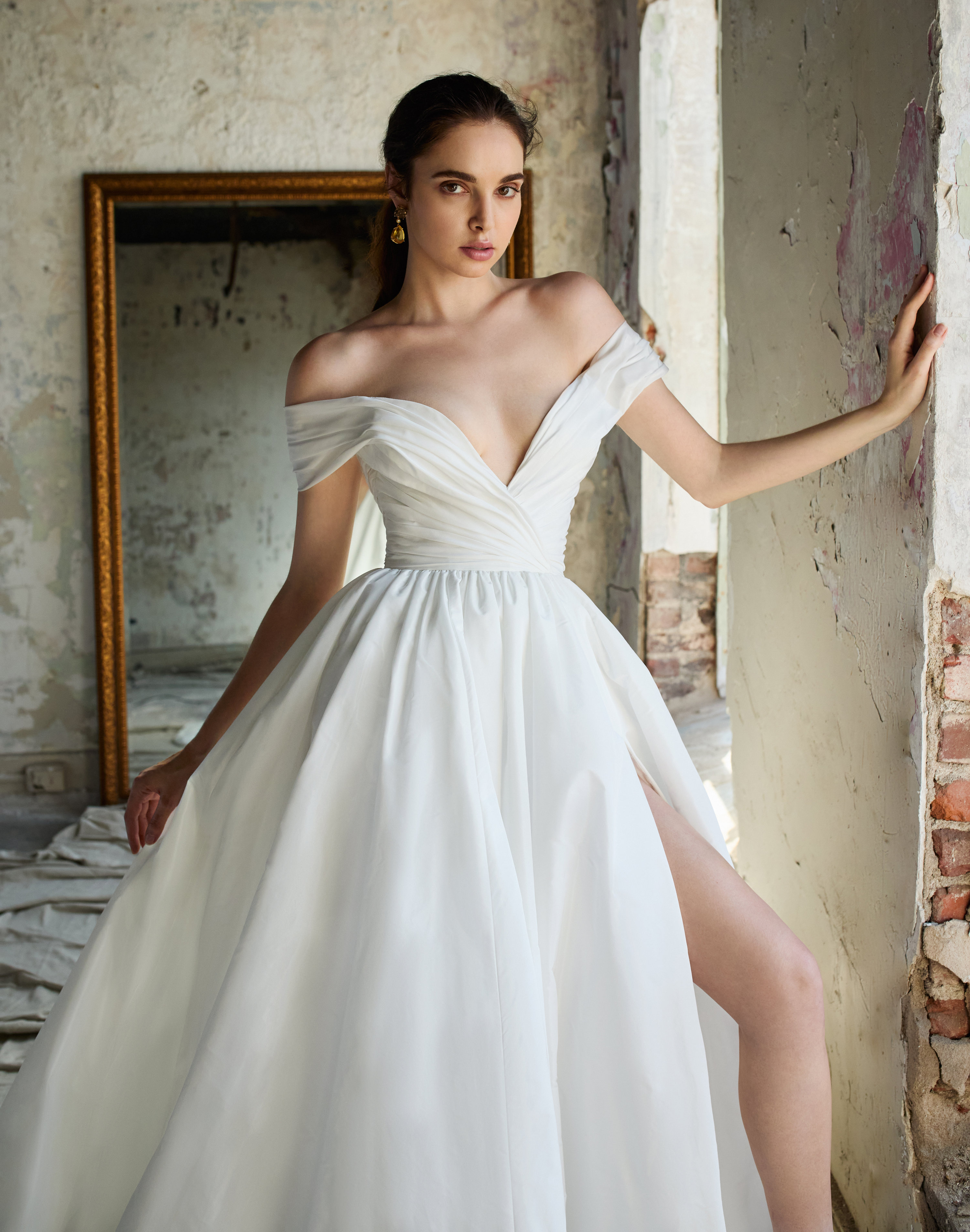 Off the Shoulder Wedding Dress Lazaro