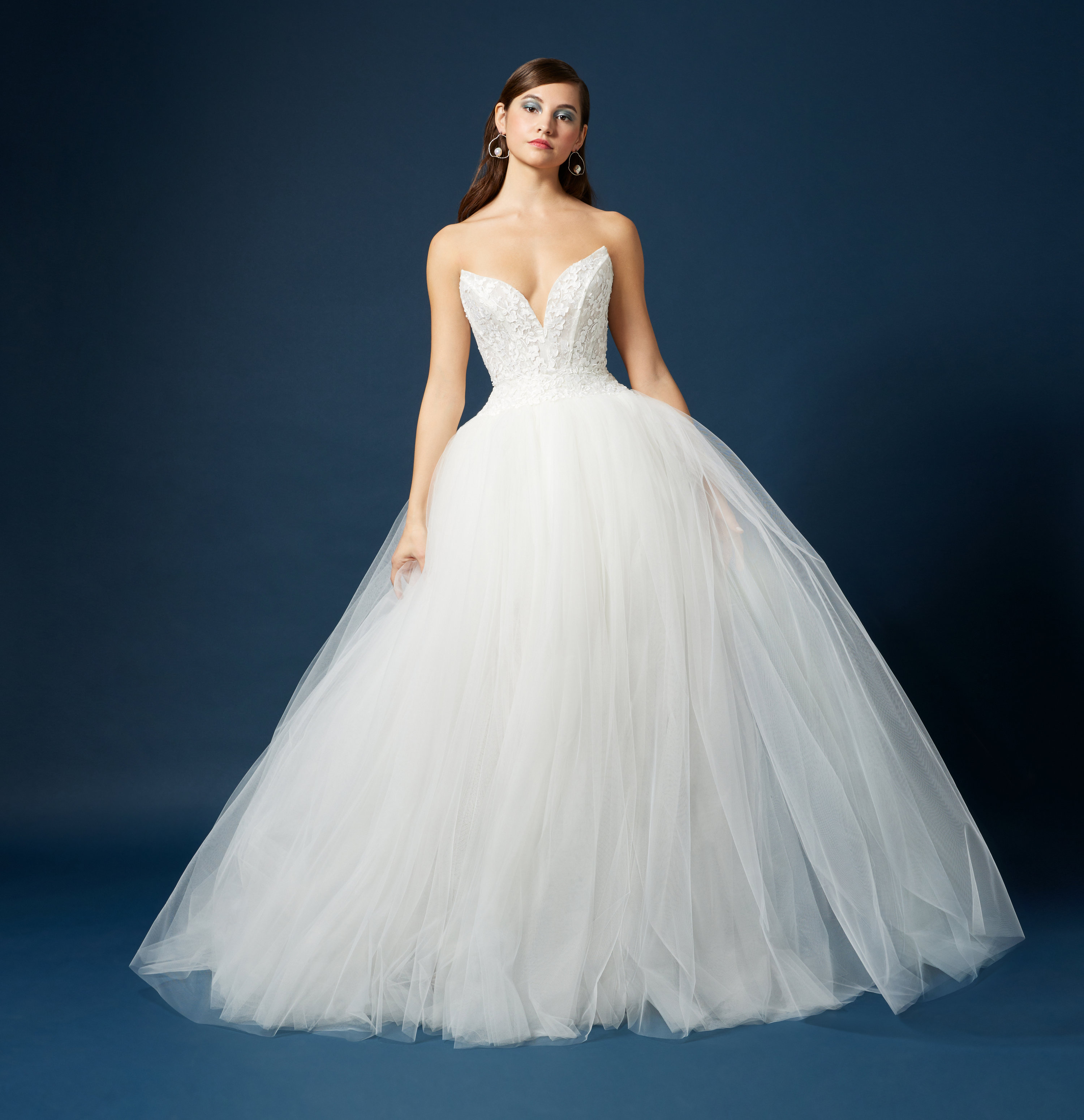 Lazaro Tulle Ball Gown Wedding Dress