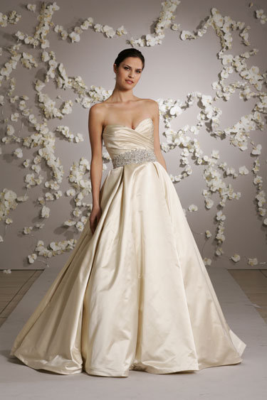 silk satin wedding gown