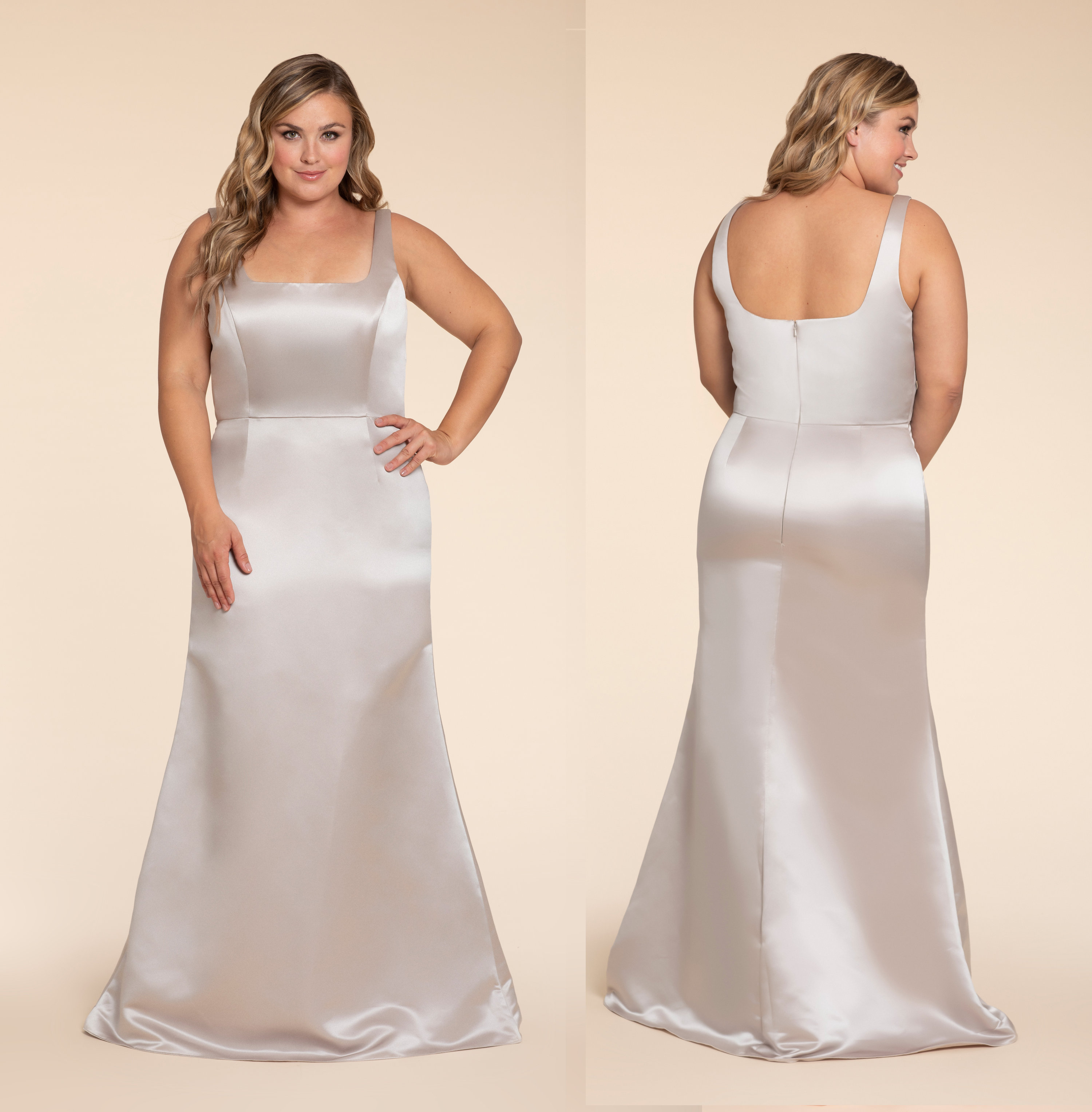 Hayley paige satin bridesmaid clearance dresses