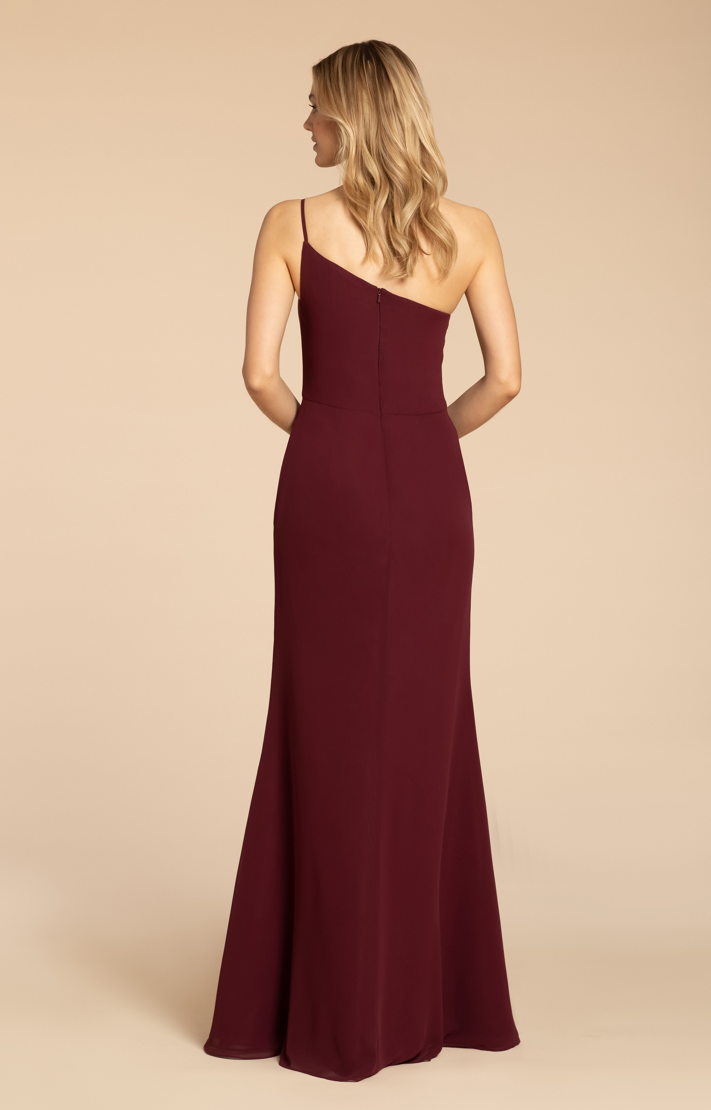 hayley paige one shoulder dress