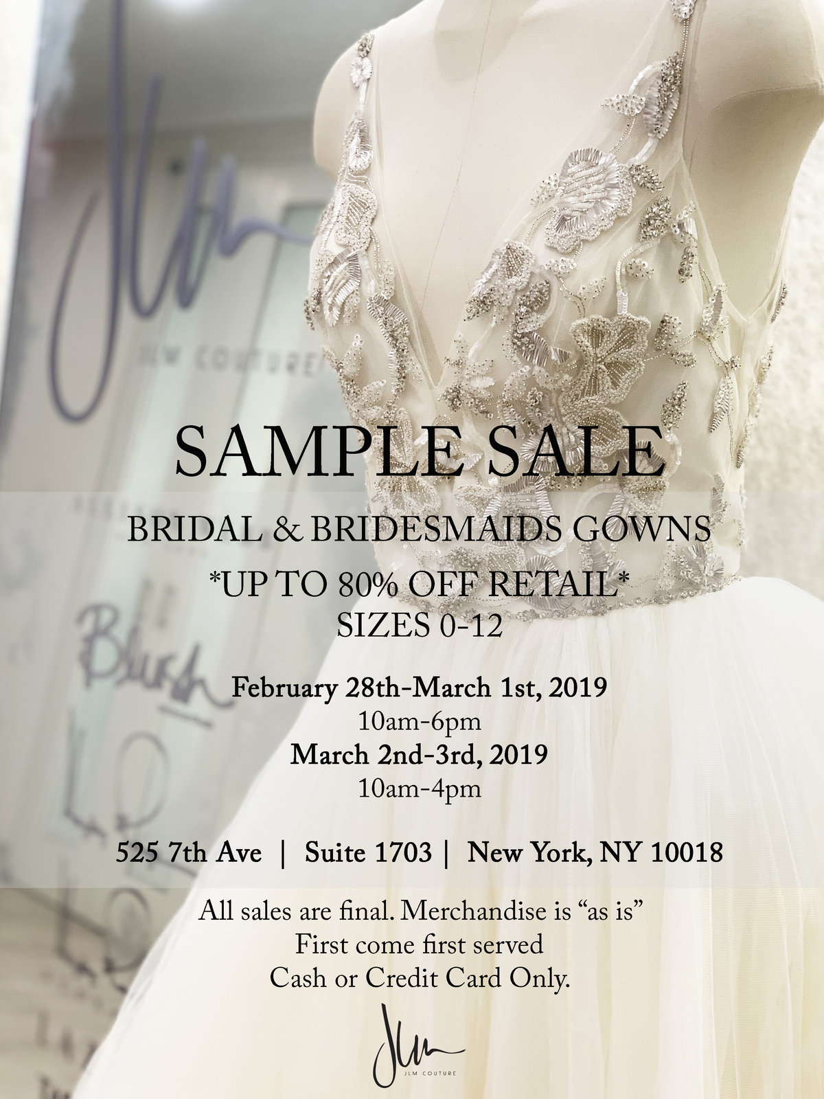 wedding dress sample sale 2019