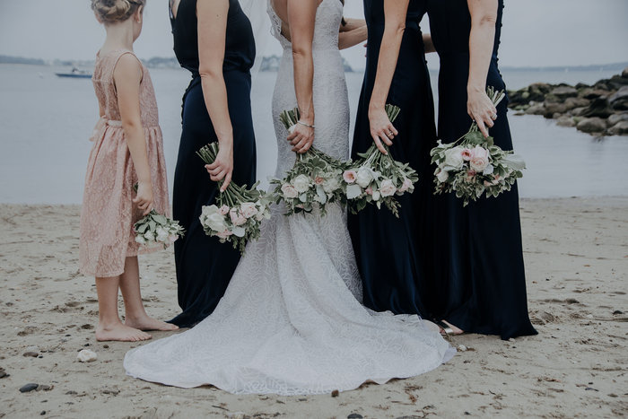 View of dresses and flowers 